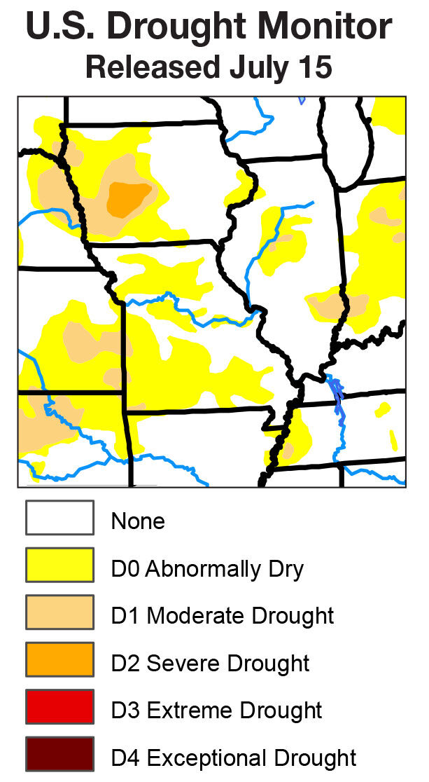 Drought monitor map july 2020